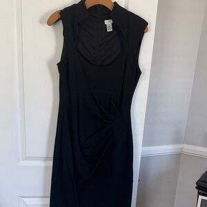 Cache Black Midi Dress